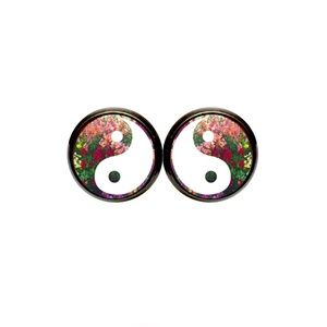Wildflower Yin Yang Earrings